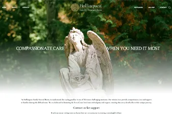 Vista previa de un sitio web para una funeraria